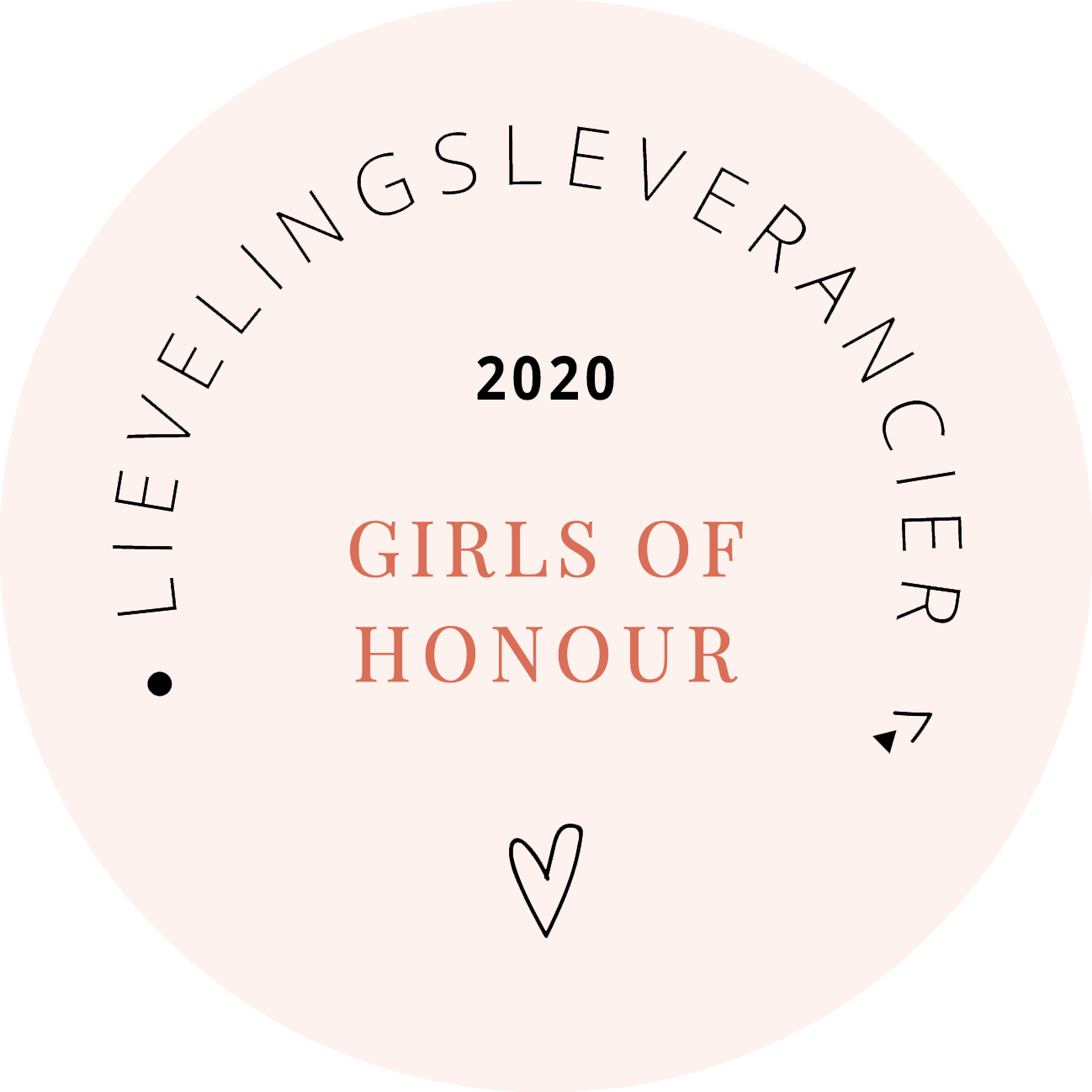 Girls of honour Lievelings leverancier 2020 button